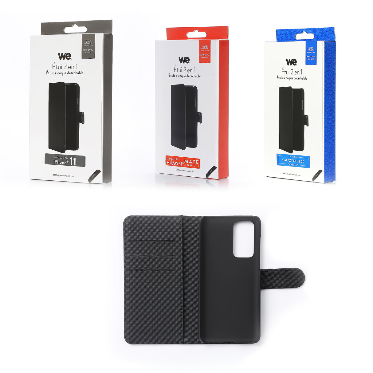 WE Etui folio MAGNETIQUE HUAWEI P20 PRO Noir