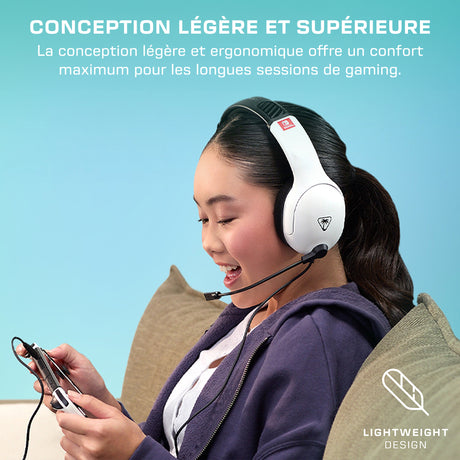 Casque Gaming filaire - TURTLE BEACH - Nintendo Switch - Airlite Fit - Noir et Blanc