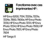Cartouche d'encre HP 303XL tricolore grande capacité authentique pour HP Envy Photo 6230/7130