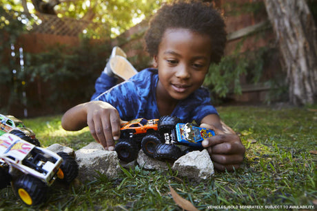 Hot Wheels - Coffret 2 véhicules Monster Truck Double Démolition  - Petites Voitures - 3 ans et + FYJ64