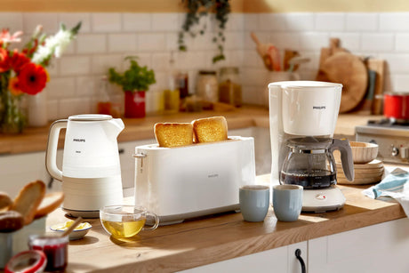 Grille-pain - PHILIPS - HD2590/00 - Collection Daily petit déjeuner - 1 fente longue - 830W - Blanc