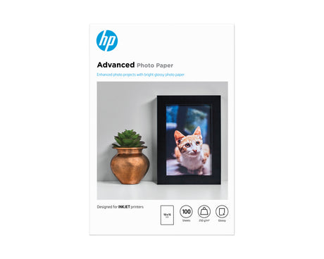 Papier photo brillant HP Advanced - 100 feuilles/10 x 15 cm - HP - Q8692A
