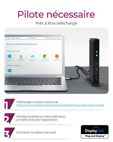 Station d'accueil USB-C 3.0 Icy Box IB-DK2241AC avec alimentation (Noir)
