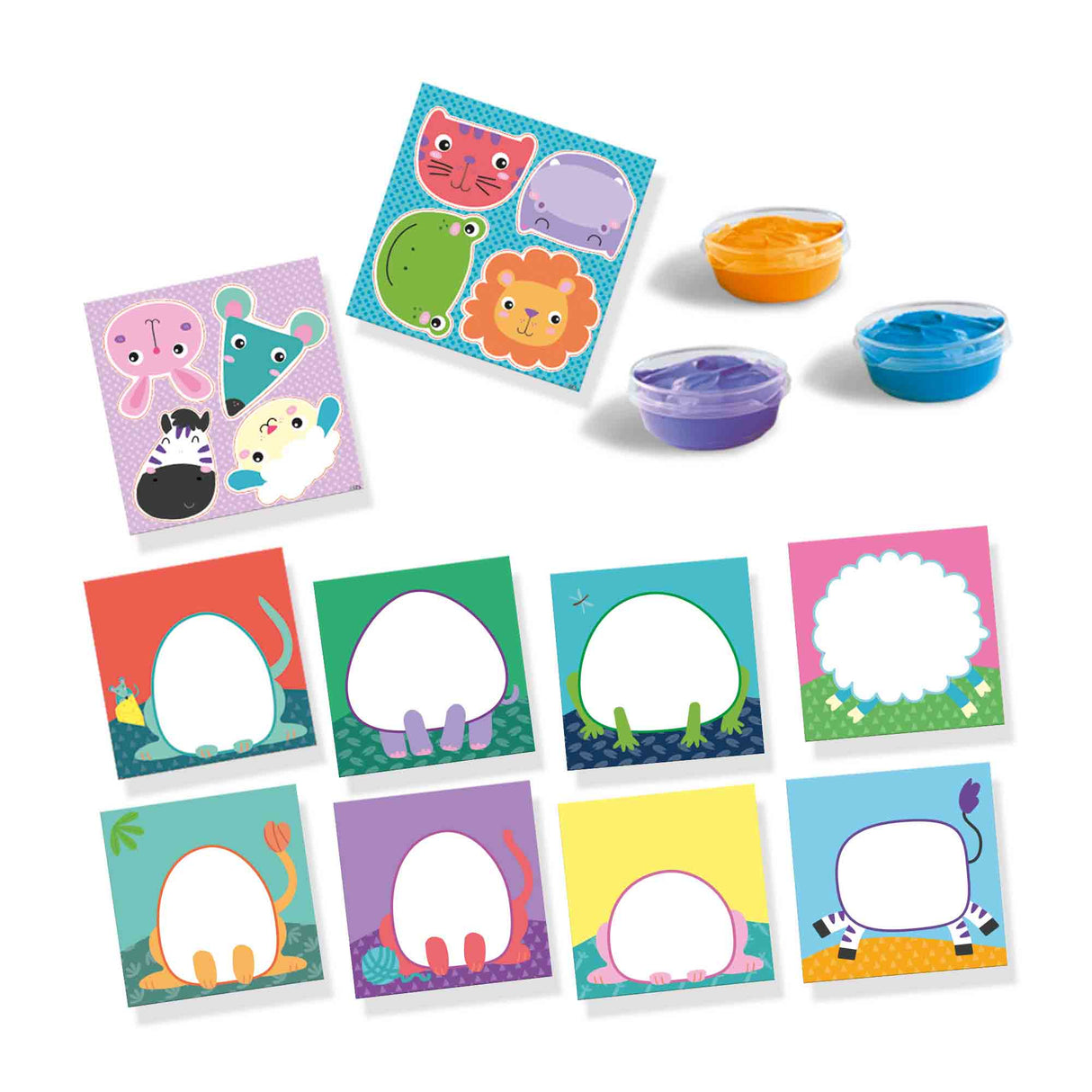 Kit peinture au doigt - SES CREATIVE - My First - Animaux - Arts créatif pour bébé - 10 pages - Peinture lavable - 1+