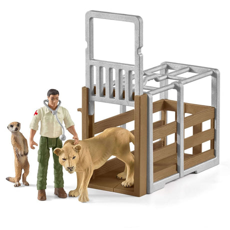 Gros camion de sauvetage d'animaux, coffret de jeu de 45 pieces avec 2 figurines d'animaux, 1 figurine de ranger articulée et des