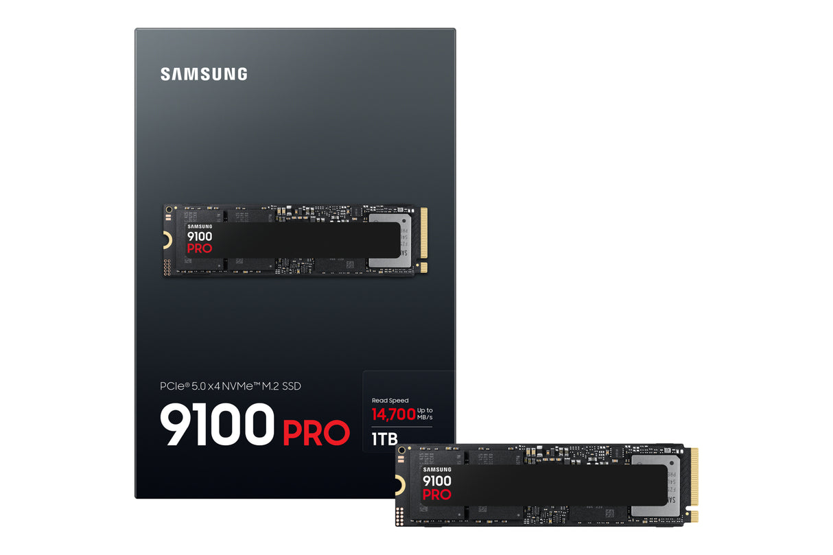 SAMSUNG - 9100 PRO - SSD Interne - 1 To - NVMe M.2 PCIe 5.0x4 - Vitesse lecture jusqu'a 14 800 Mo/s