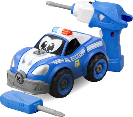 Voitre télécommandée - TOOKO - CONSTRUIS MA VOITURE DE POLICE RC - Technologie follow-me - Des 2 ans