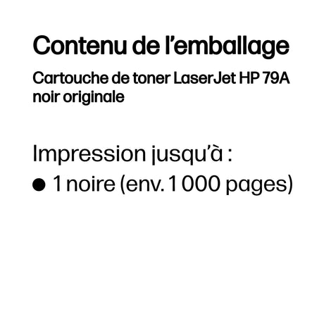 Cartouche d'encre Hp TONER LASER 79A NOIR