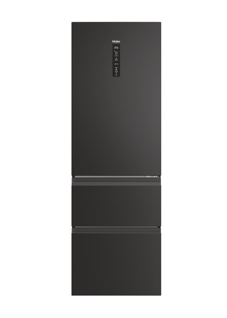 Réfrigérateur combiné - HAIER - 3D 60 Series 5 HTW5618ENPT - Classe E - 360 L - 185 x 59,5 x 66,7 cm - Noir