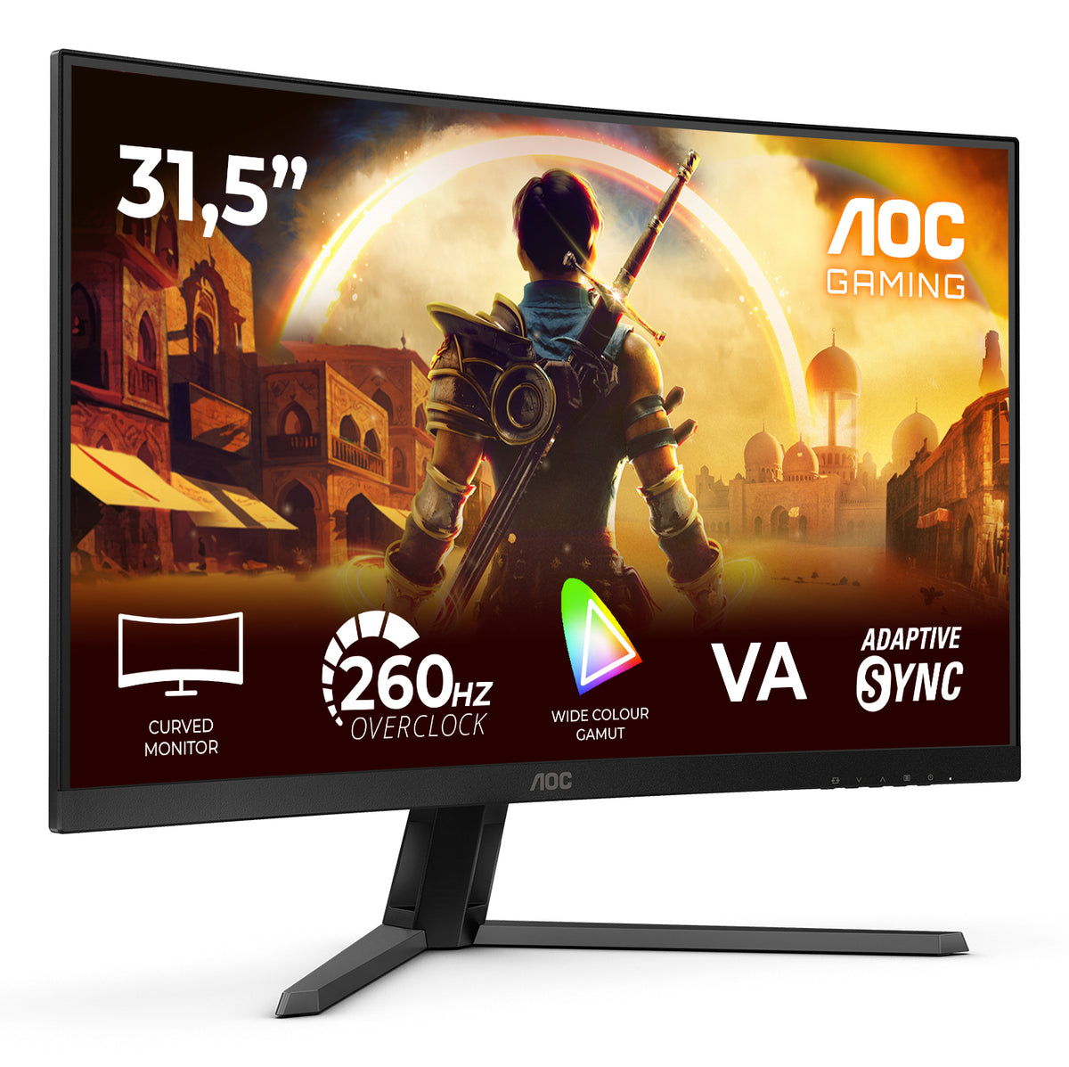 Ecran PC incurvé Gamer - AOC - 32'' - FHD - 260Hz OC (240Hz natif) - Dalle VA - 0,3ms - C32G42ZE