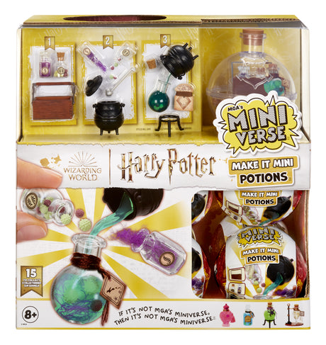MGA Miniverse - Harry Potter - Jeu Créatif - Potions emblématiques - Loisirs créatif et décoratif en résine - Non Comestible - 8 ans