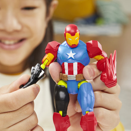 MixMashers Iron Man, figurine 12 cm personnalisable a mélanger et combiner avec accessoires, Marvel, des 4 ans