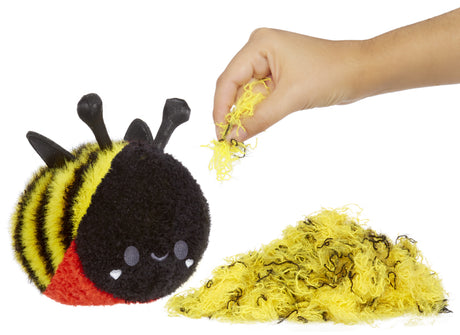 Fluffies Stuffiez - Peluche ASMR a personnaliser - Abeille/Coccinelle - Rembourrage a retirer et découvrir un autre personnage - Des