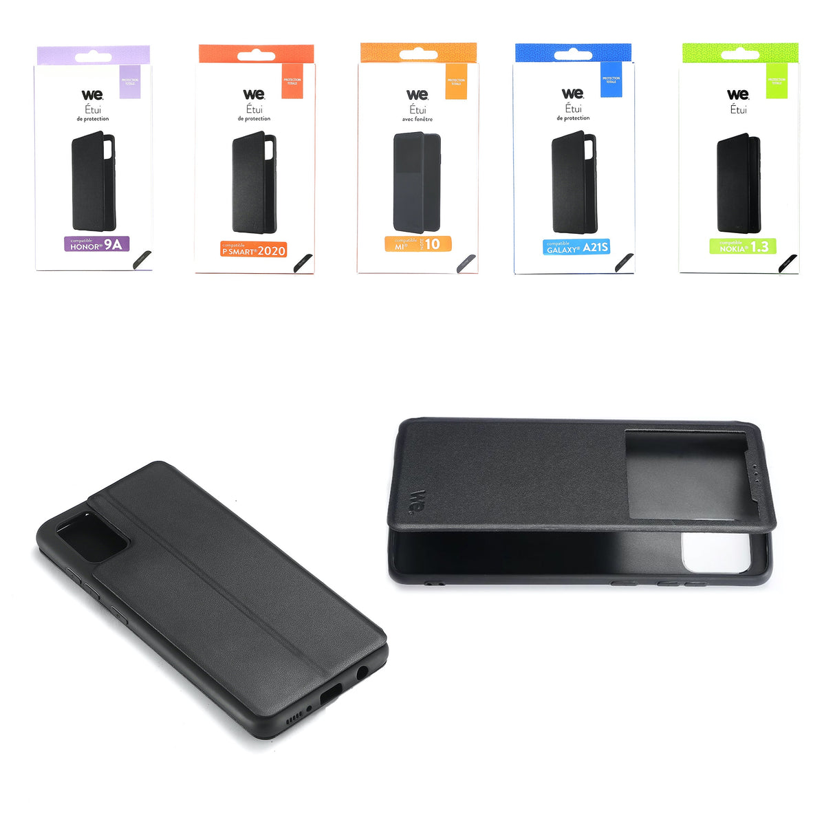 WE Etui folio CLASSIQUE SAMSUNG GALAXY A21S Noir