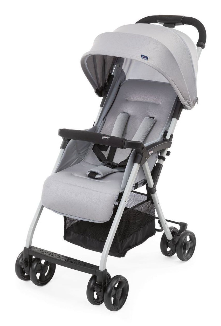 CHICCO Poussette compacte Ohlala 3 -  Des la naissance - Jusqu'a 15kg - Dossier inclinable - Arceau de sécurité - Grey mist