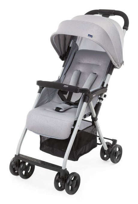 CHICCO Poussette compacte Ohlala 3 -  Des la naissance - Jusqu'a 15kg - Dossier inclinable - Arceau de sécurité - Grey mist