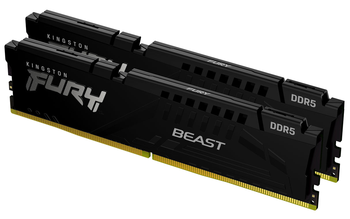 Kit Barrettes mémoire 32Go (2x16Go) DIMM DDR5 Kingston Fury Beast  5600MHz (Noir)
