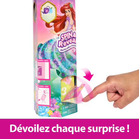 Poupée Ariel Spin & Reveal - Mattel Disney Princesses - avec 11 surprises - HTV88 - Des 5 ans