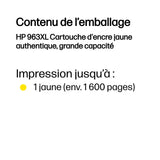 HP 963XL Cartouche d'encre jaune authentique (3JA29AE) pour HP OfficeJet Pro 9010 / 9020 series