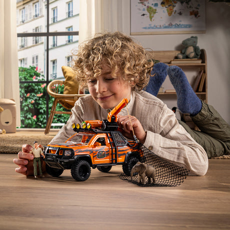 Figurine Aventures en 4x4 dans la jungle, Schleich 42720 Gamme Wild Life