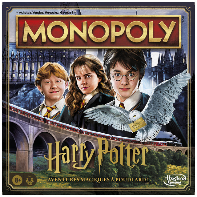 Monopoly Harry Potter édition, Jeu de société de plateau, Aventures magiques a Poudlard, des 8 ans, 2 a 6 joueurs