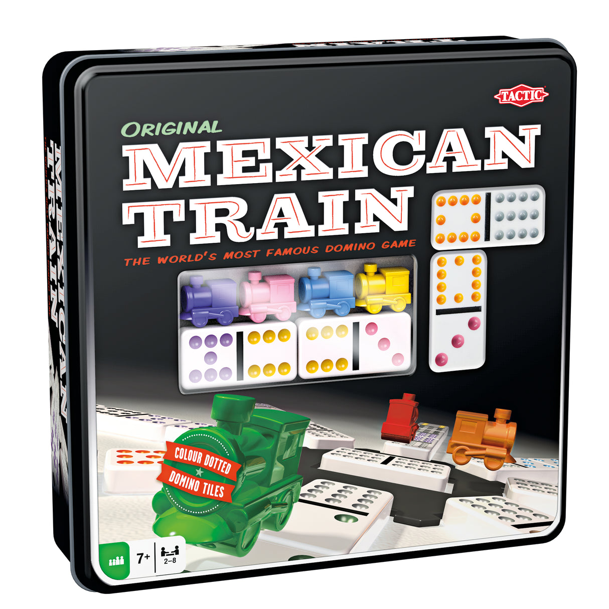 Jeu de dominos Mexican Train TACTIC - Boîte métal - Multicolore - 30 min - Adulte