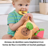 Fisher-Price-Mon Capybara Câlins-Peluche Anneau De Dentition Et Hochet - Des 3 mois- HYR54