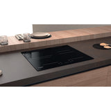 Table de cuisson induction - HOTPOINT - 4 foyers - L60 cm - HQ5660SNE - 7200 W - Revetement verre noir