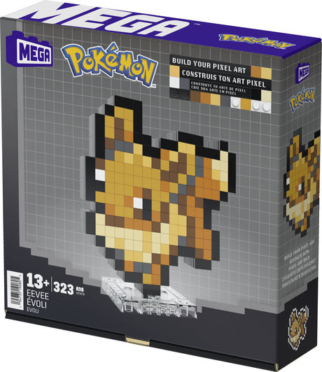 Mega-Pokémon-évoli-Coffret De Construction Rétro Pixel Art 323 Pieces - MEGA Pokémon - HTH78