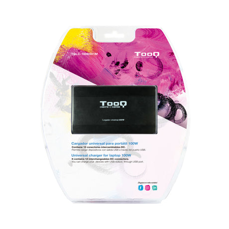 Chargeur universel TooQ 100W - 12 embouts (Noir)