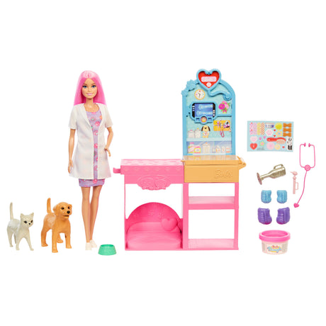 Barbie - Coffret La Clinique vétérinaire de Barbie - Poupée et accessoires - Barbie - JFX93