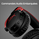 Casque Gamer Sans Fil - HyperX Cloud Alpha - pour PC - Noir & Rouge