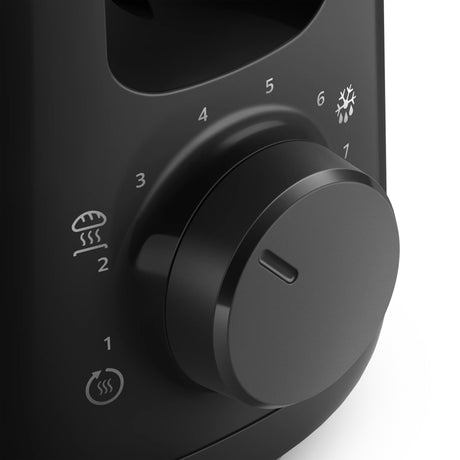 Grille-pain - PHILIPS - HD2590/90 - Collection Daily petit déjeuner - 1 fente longue - 830W - Noir
