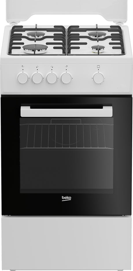 Cuisiniere a gaz - Beko - FSG522DWC - 4 foyers - 50 cm