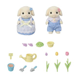 Poupée - SYLVANIAN FAMILIES - Le frere et la soeur Lapin Bélier - Jardinage - Articulés - Multicolore