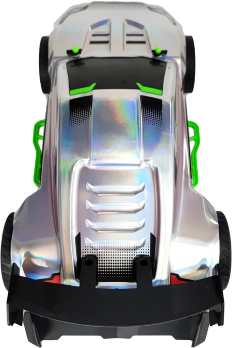 Voiture Télécommandée - EXOST - Metal Chrome 1:14 - 15 km/h - 31 -5 cm - argent et vert - des 5 ans