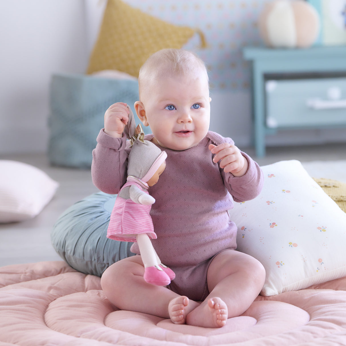 Mon Doudou COROLLE - Miss Rayée Reves d'Etoiles - 25 cm - petite poupée - senteur de vanille - des la naissance