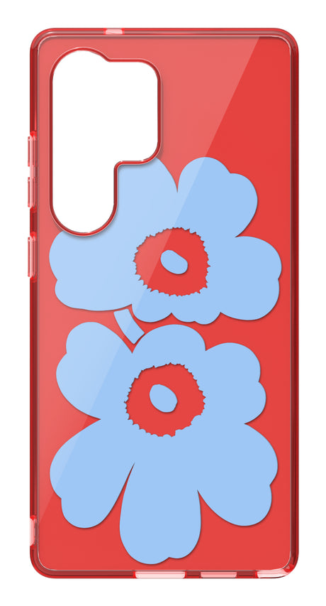 Coque pour Samsung Galaxy S25 Ultra Motif Floral Unikko Samsung Rouge