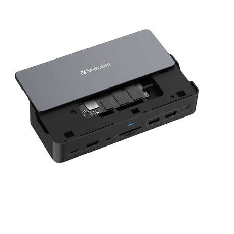 Station d'accueil portable USB-C 3.2 Verbatim CDS-15S avec lecteur SSD (Gris)