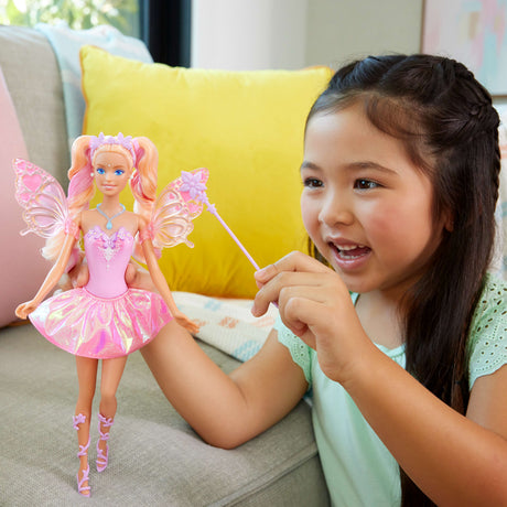 Poupée Barbie Fée-Ailes Et Tenue Avec Changement De Couleur