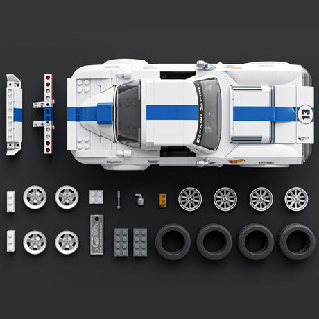 Hot Wheels - Coffret de Construction Corvette Grand Sport - Avec 918 pieces - Mattel Brick Shop - JGR31