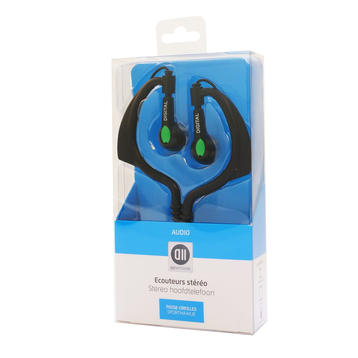 Ecouteurs Jack 3.5mm Passes oreilles - 1.10 m Fiches Or D2 Diffusion