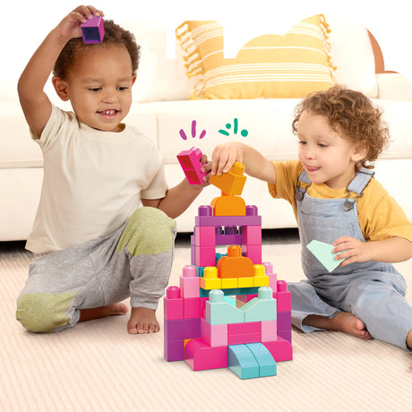 Mega Bloks - Sac Medium Rose 60 briques - Briques de construction  - 12 mois et + DCH54