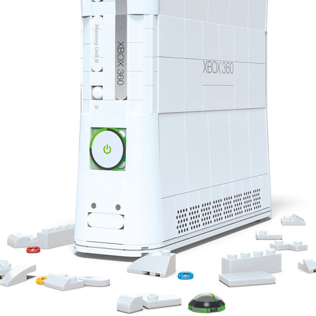 Coffret de Construction - MEGA - Réplique Xbox 360 - 1342 pieces - Manette avec LED - Pour Adultes