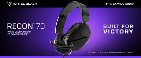 Casque de gaming multi-plateforme - TURTLE BEACH - Recon 70 PC - Noir