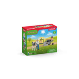 Coffret Visite du Vétérinaire a la ferme 12 Pieces - Avec Animaux de la Ferme, Véhicule et Vétérinaire - SCHLEICH - 42503 FARM WORLD