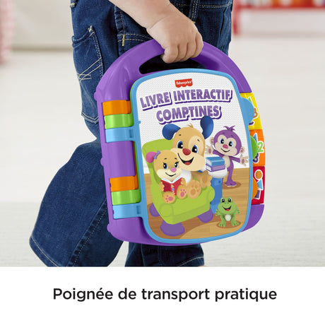 Fisher-Price - Livre Interactif Comptines - Livre bébé - 6 mois et + CDH39