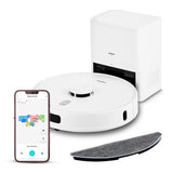 MEDION X41 SW+ - Robot Aspirateur Laveur avec station de Vidage - 200 min - Aspiration Puissante de 8000 Pa - Navigation Laser