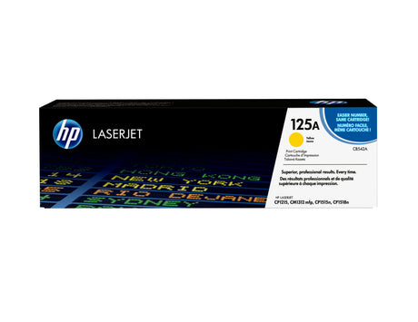 TONER HP 125A (CB542A) jaune - cartouche authentique pour imprimantes HP Color LaserJet CP1215/CP1515/CP1518/CM1312MFP
