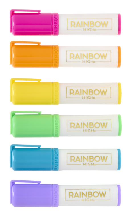 Rainbow High Color & Play House, Maison de poupée 3 étages, Colorie les murs et sols avec des marqueurs lavables, Maison en bois